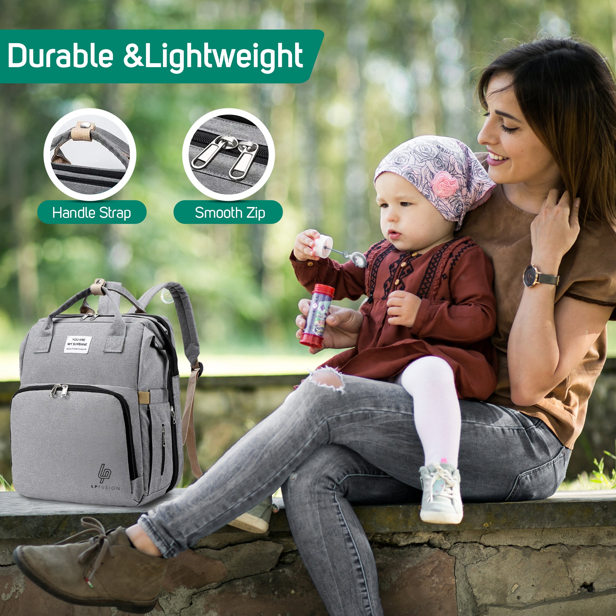 Baby Fusion On-the-Go Stylish Diaper Backpack