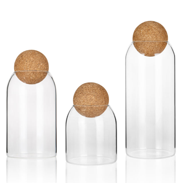LP Fusion Glass Food Storage Jars - Set of 3