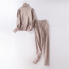 Knit Sweater & Pants Sportswear Suit - Middle Line Wool Knit Set