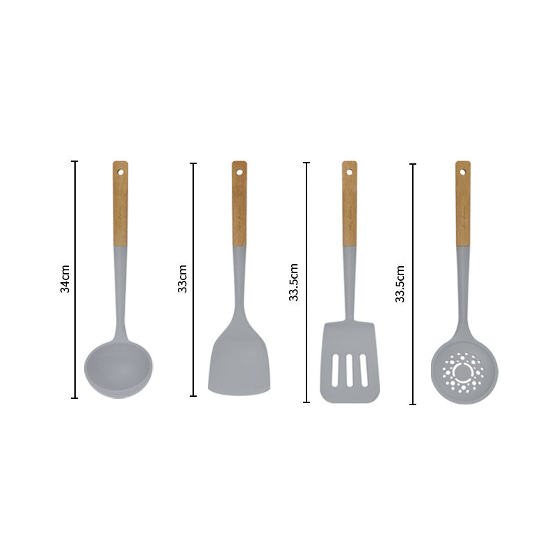 Household Heat-Resistant Silicone Kitchen Utensils Set