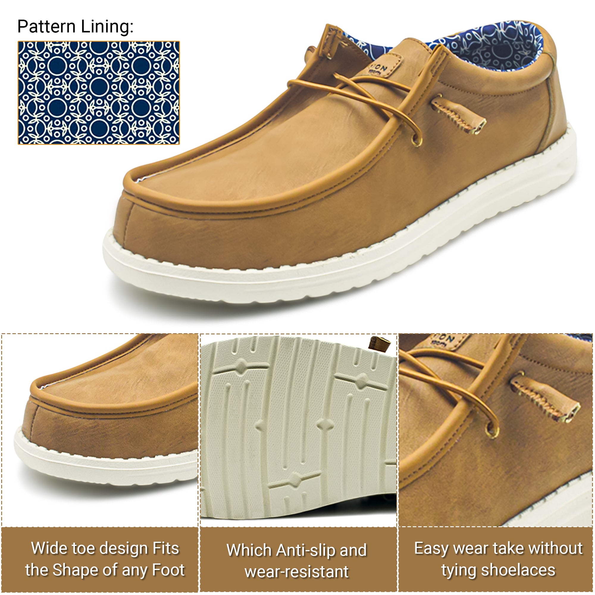 LP Fusion Terra Series Shoes - Lightweight, Breathable Microfiber & Canvas Casual Slip-On Shoes with Arch Support, Non-Slip Sole, and Elastic Laces - Ideal for Travel and Everyday Comfort