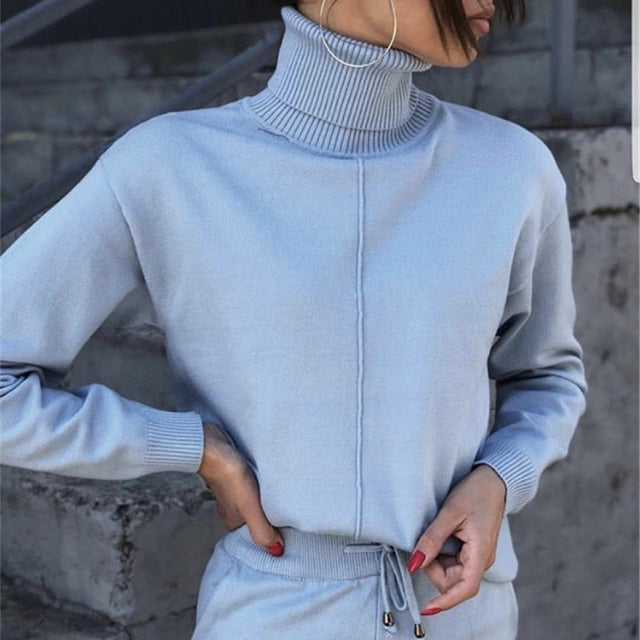 Knitted Sweater & Trousers Set