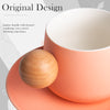 LP Fusion Ceramic Cup & Saucer Set with Wooden Handle