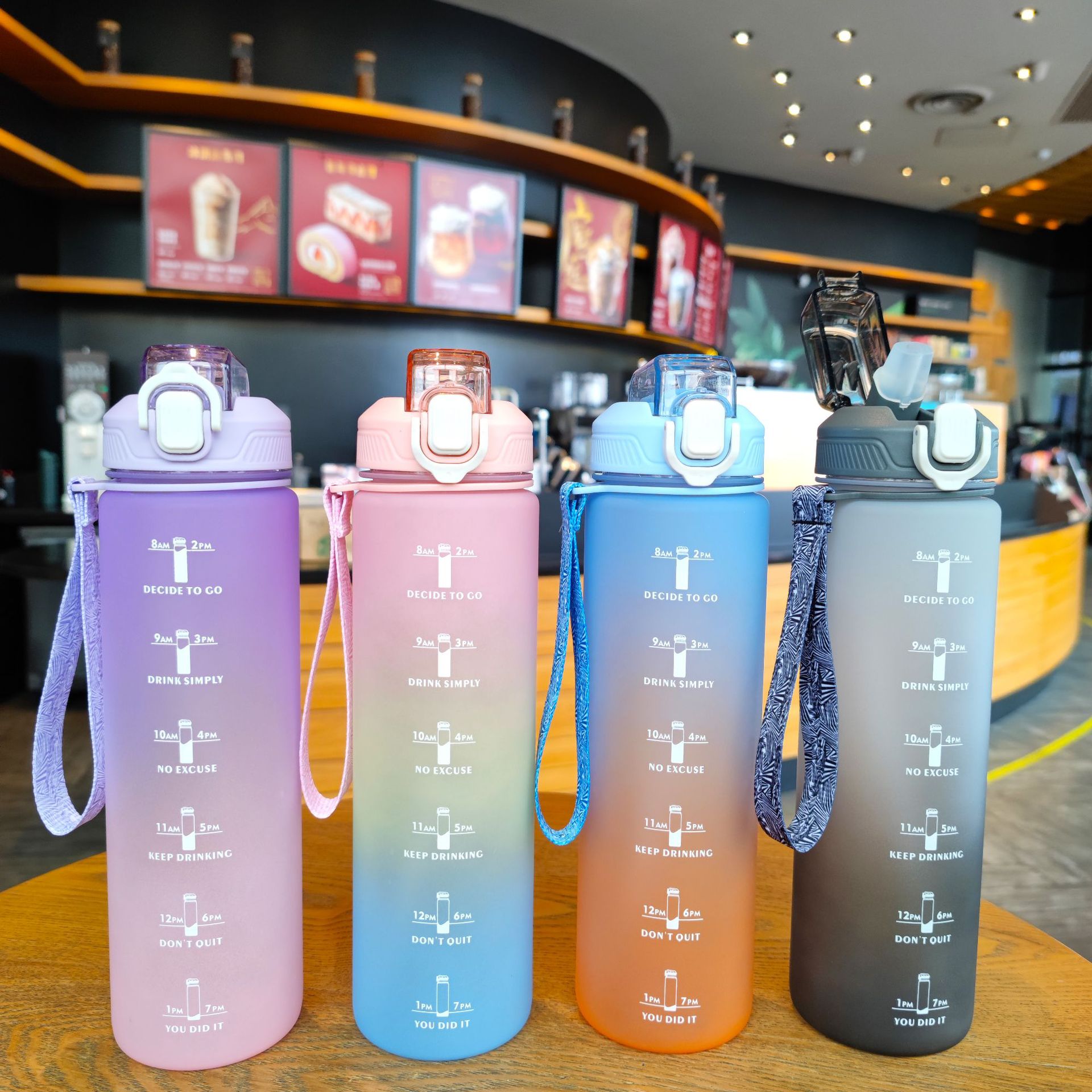 Hydrate in Style with the Gradient 1L Motivational Water Bottle