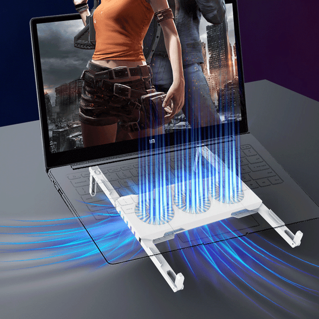 Slim USB Laptop Cooling Pad with Three Fans