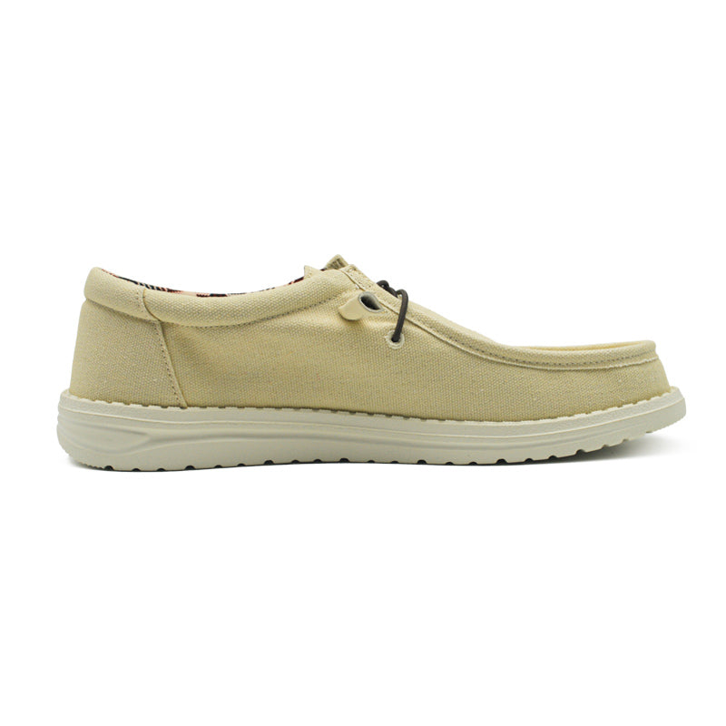 LP Fusion Terra Series Shoes - Lightweight, Breathable Microfiber & Canvas Casual Slip-On Shoes with Arch Support, Non-Slip Sole, and Elastic Laces - Ideal for Travel and Everyday Comfort