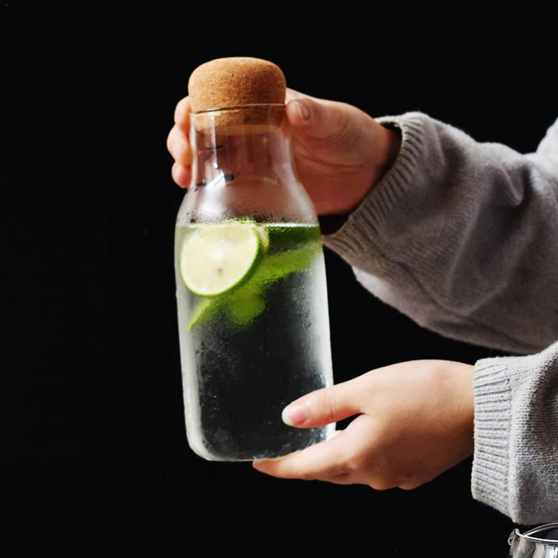 Cork Glass Bottle - Perfect for Storing Liquids and More