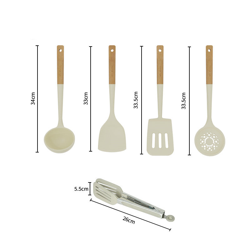 Household Heat-Resistant Silicone Kitchen Utensils Set