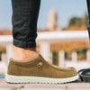 LP Fusion Terra Series Shoes - Lightweight, Breathable Microfiber & Canvas Casual Slip-On Shoes with Arch Support, Non-Slip Sole, and Elastic Laces - Ideal for Travel and Everyday Comfort