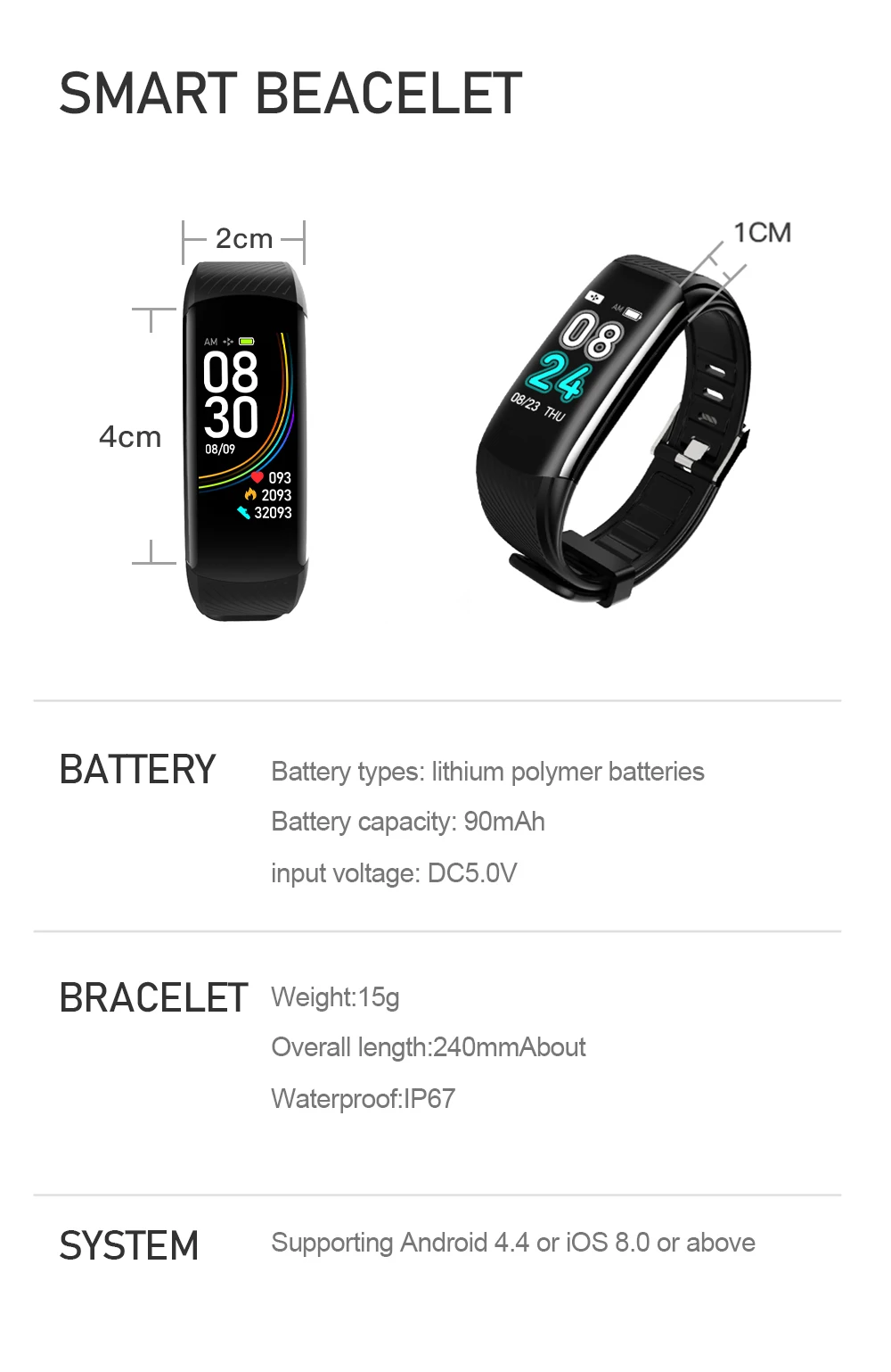 C6S Smart Band Fitness Tracker - Your Health and Fitness Companion