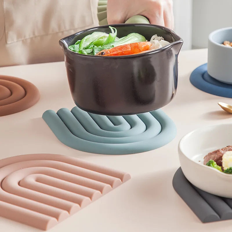 Sleek & Modern Silicone Table Placemats and Coaster Collection