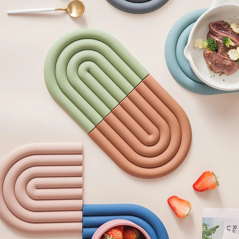 Sleek & Modern Silicone Table Placemats and Coaster Collection