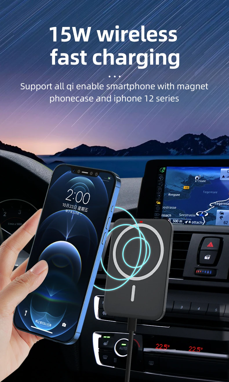 LP Fusion Original Qi Magnetic Wireless Car Charger – Fast Charging On the Move