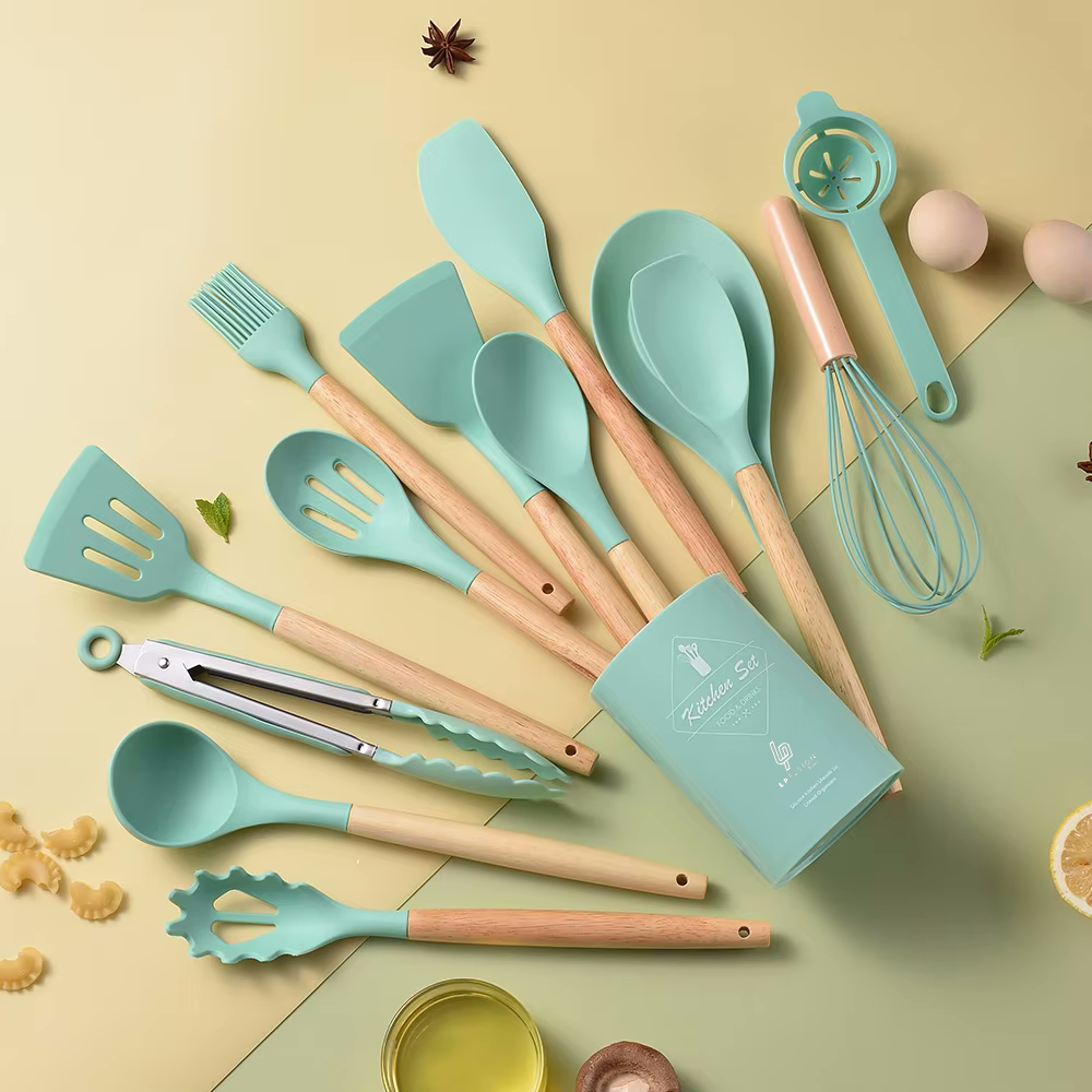 LP Fusion Home - 15-Piece Silicone Kitchen Utensil Set