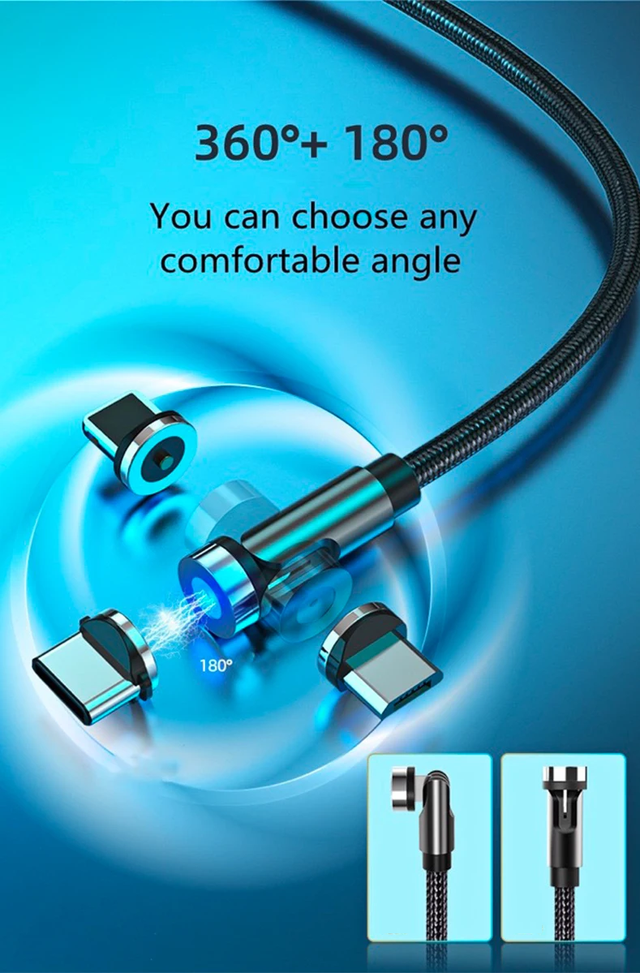 LP Fusion Magnetic Charging Cable - USB-C, Micro USB, Lightning