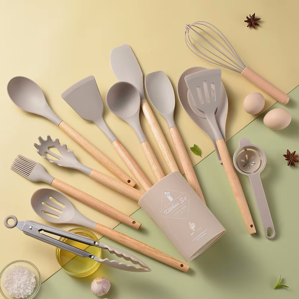 LP Fusion Home - 15-Piece Silicone Kitchen Utensil Set