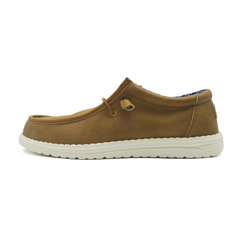 LP Fusion Terra Series Shoes - Lightweight, Breathable Microfiber & Canvas Casual Slip-On Shoes with Arch Support, Non-Slip Sole, and Elastic Laces - Ideal for Travel and Everyday Comfort