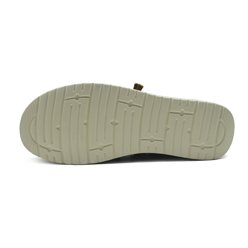 LP Fusion Terra Series Shoes - Lightweight, Breathable Microfiber & Canvas Casual Slip-On Shoes with Arch Support, Non-Slip Sole, and Elastic Laces - Ideal for Travel and Everyday Comfort