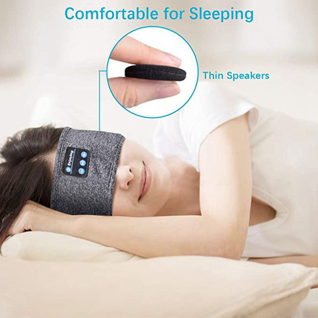Bluetooth Sports Headband with Built-In Headphones